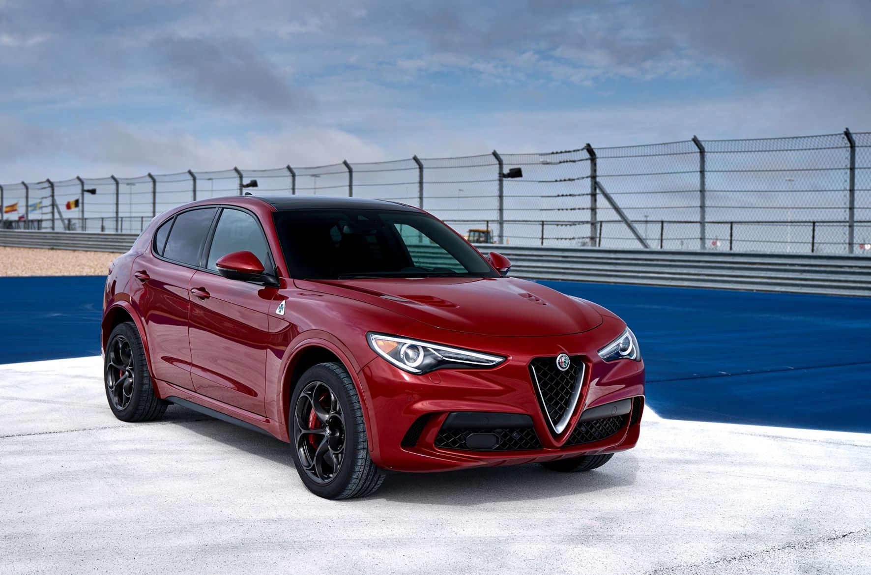 2018 Alfa Romeo Stelvio Quadrifoglio in Rosso Competizione at Circuit of the Americas in Austin, Texas